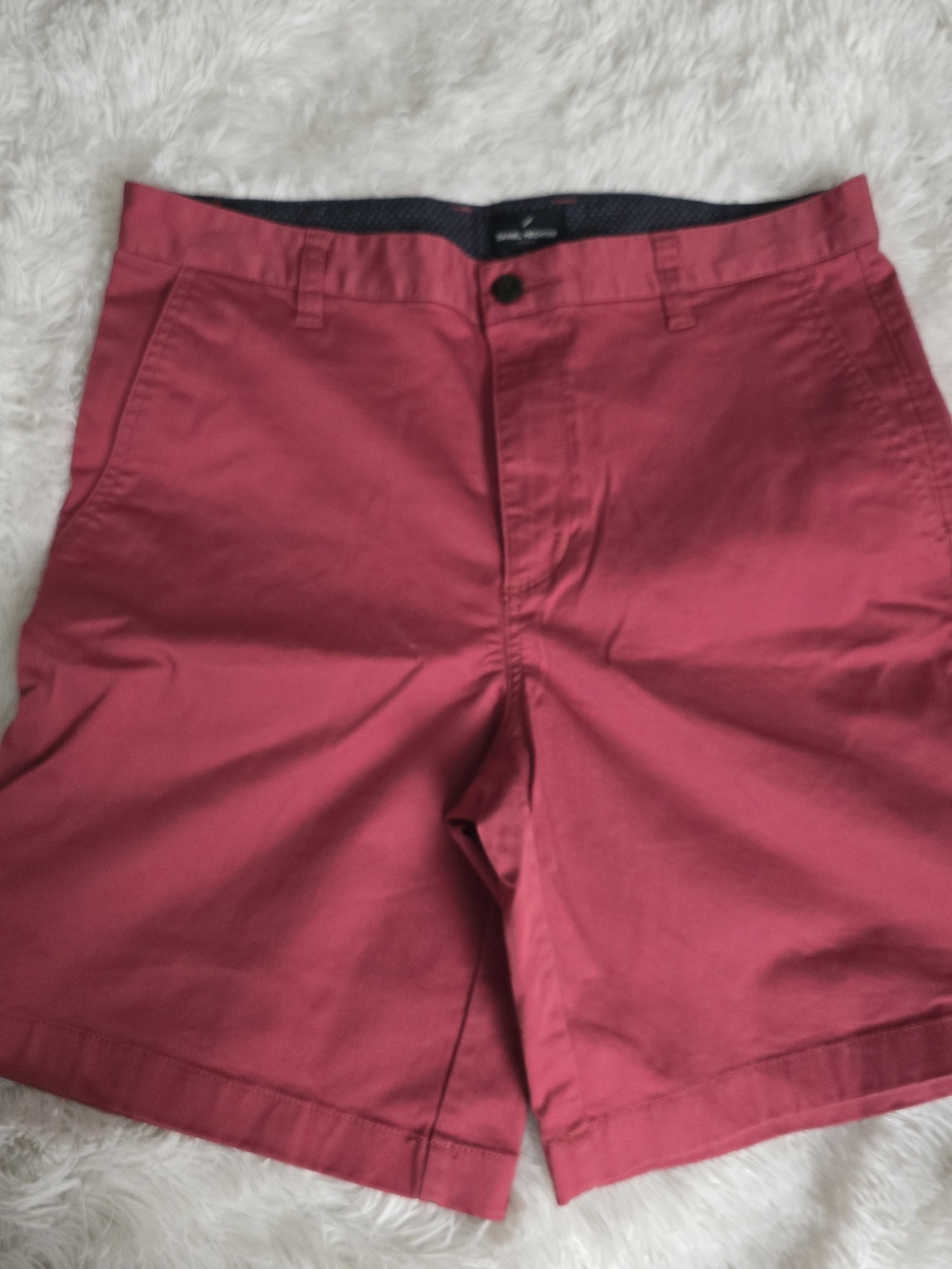 Daniel Hechter Men's Deep Red Flat-Front Shorts